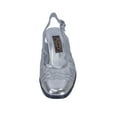 thumbnail image 2 of FUZZY Greta Women Wide Width Closed Toe Decorative Nylon Mesh Slingback SILVER 6, 2 of 6