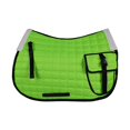 thumbnail image 4 of Protector de silla de montar transpirable, cojín ecuestre antideslizante de tela amortiguadora con bolsillo, adecuado para actividades al aire libre, equitación y uso en granjas. verde, 4 of 8