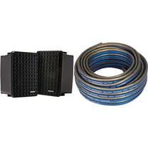 Kicker KB6B 2-Way Full Range Indoor Outdoor Speakers (Pair) Weatherproof Speakers for Patio Garage Poolside in-Home, Black & 20ft Speaker Wire Bundle