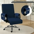 thumbnail image 6 of Waterproof Office Chair Cover with Non-Slip Buckle & Elastic, Office Chair Protector with Arms Office Chair Seat Cover Slipcover for Home Office, Gaming Chair, Blue, 6 of 6
