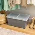 thumbnail image 4 of IRIS Split Lid Plastic Storage Bins/ File Boxes 22.8" L x 13.74" W x 10.75" H, Gray, Set of 4, 4 of 10
