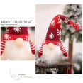 thumbnail image 3 of Snowflake Christmas Gnome, Holiday Home Decoration Swedish Plush Tomte Stuffed Table Doll Handmade Gnome Gift Elf Figurine 11", Red, 3 of 8