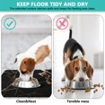 thumbnail image 4 of Dog Feeding Mat, Dog Mat for Food and Water, Pet Dog Cat Bowl Mat, Non-Slip Super Absorbent Water Bowl Mat with Marble (black and Gold),17inx30in, 4 of 7