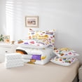 thumbnail image 6 of Homewish Cute Floral Mushroom 7pcs Bedding Comforter Set,Colorful Rustic Floral Queen Bedding Sets,White Orange Purple Queen Sheet Sets For Girl Teens,Microfiber Bedroom Decor Reversible, 6 of 8
