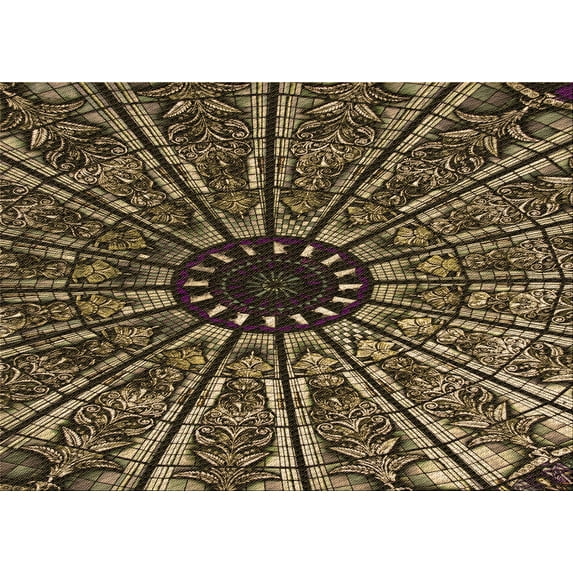 Ahgly Company Machine Washable Indoor Rectangle Transitional Peru Brown Area Rugs, 4' x 6'