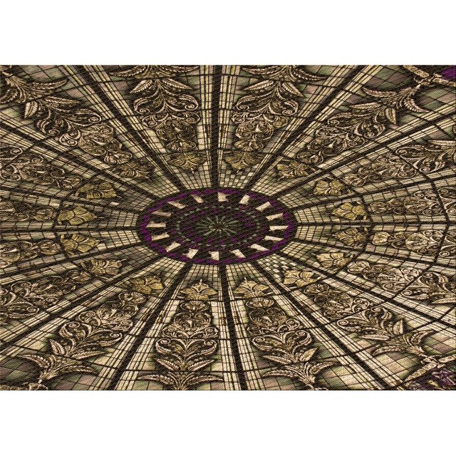 Ahgly Company Tapis d'Intérieur Lavables en Machine pour Rectangles de Transition Peru Brun, 4' x 6'