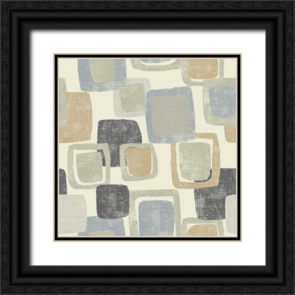 Wild Apple Portfolio 26x26 Black Ornate Wood Framed with Double Matting Museum Art Print Titled - Blocks Archroma