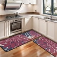 thumbnail image 3 of Kitchen Rugs Sets Of 2,Red and Blue Floral Pattern Anti Fatigue Kitchen Mat Rugs Non Slip Washable,Decorative Kitchen Floor Mats for Kitchen,Sink,Laundry,17"x47"+17"x47", 3 of 5