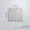 thumbnail image 2 of Ekena Millwork 15 3/8"W x 15 3/8"H x 1/4"T Medium Conroe Decorative Fretwork Wood Wall Panels, Red Oak, 2 of 13