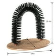 thumbnail image 3 of Cat Self-Groomer Arch, Cat Back Scratcher Cat Brush, Bristle Ring Brush Cat Arch with Carpeted Base, Back Scratcher and Massager for All Size Cats, 3 of 7