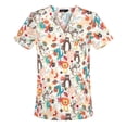 thumbnail image 3 of Printed Clothes Short-sleeved Split Set Doctor's Wash-washing Clothes Summer Thin Cotton Surgical Operating Room Work Clothes, 3 of 6