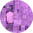 thumbnail image 1 of Ahgly Company Indoor Round Patchwork Pink Transitional Area Rugs, 8' Round, 1 of 4