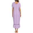 thumbnail image 4 of HomeGardon Nightgowns for Women,Women's Sleepwear,Women Fashionable Solid Color Casual and Comfortable Short Sleeved Pajamas and Home Clothing,S-XXL, 4 of 4