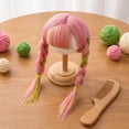 thumbnail image 4 of Colorful Long Hair Pigtail Pet Wig Clothes Accessory for Small Dogs and Cats, Funny Pet Headwear for Halloween Party, Birthday Photo Prop Accessories, 1Pack C, 4 of 5