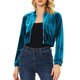 thumbnail image 1 of CHAQUETA CORTA DE INVIERNO CON CREMALLERA PARA MUJERES CHIC S OLAS AZUL, 1 of 5