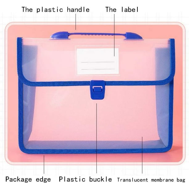 A4 Dossier en Plastique, 3 Pcs Dossier Transparent Support de