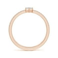 thumbnail image 2 of ANGARA Natural 0.2 Ct. Diamond Classic Stackable Ring in 14K Rose Gold for Women (Ring Size: 11.5), 2 of 9