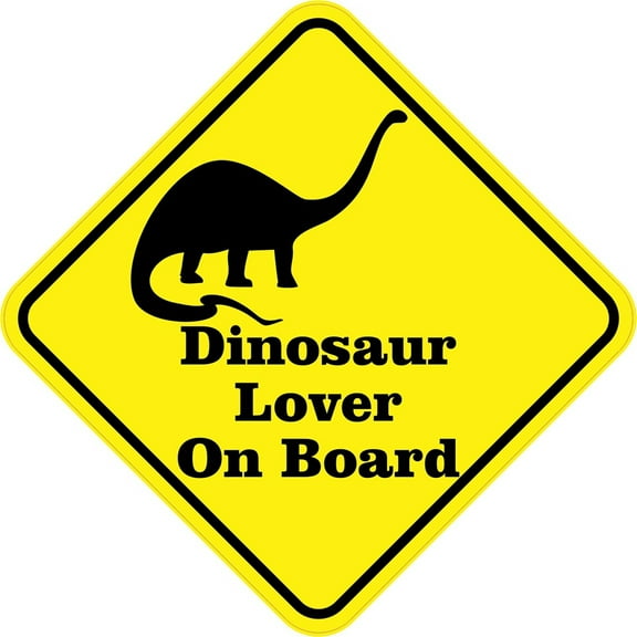 5in x 5in Dinosaur Lover On Board Magnet