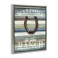 thumbnail image 4 of Stupell Industries Welcome Ranch with Horseshoe Text & Numbers Painting Gray Floater Framed Canvas Art Print Wall Art, 25 x 31, 4 of 10