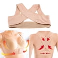 thumbnail image 2 of Updated Posture Corrector for Women, Adjustable Upper Back Brace for Clavicle Support and Providing Pain Relief from Neck, Shoulder - Comfortable Upright Back Straightener-skincolor-m, 2 of 8