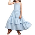 thumbnail image 1 of Fille en Robe Fillette Tout-Petits Filles Tout-Petits Robe de Fête Couleur Unie Manches Courtes Ourlet Irrégulier Robe Robe de Soirée Vêtements, 1 of 4