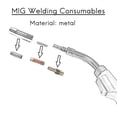 thumbnail image 4 of 18pcs Welding Torch Kit Contact Tip 0.8mm M6 & Tips Holder Difuser & Cup For Mb15 15ak Mig Welding, 4 of 5