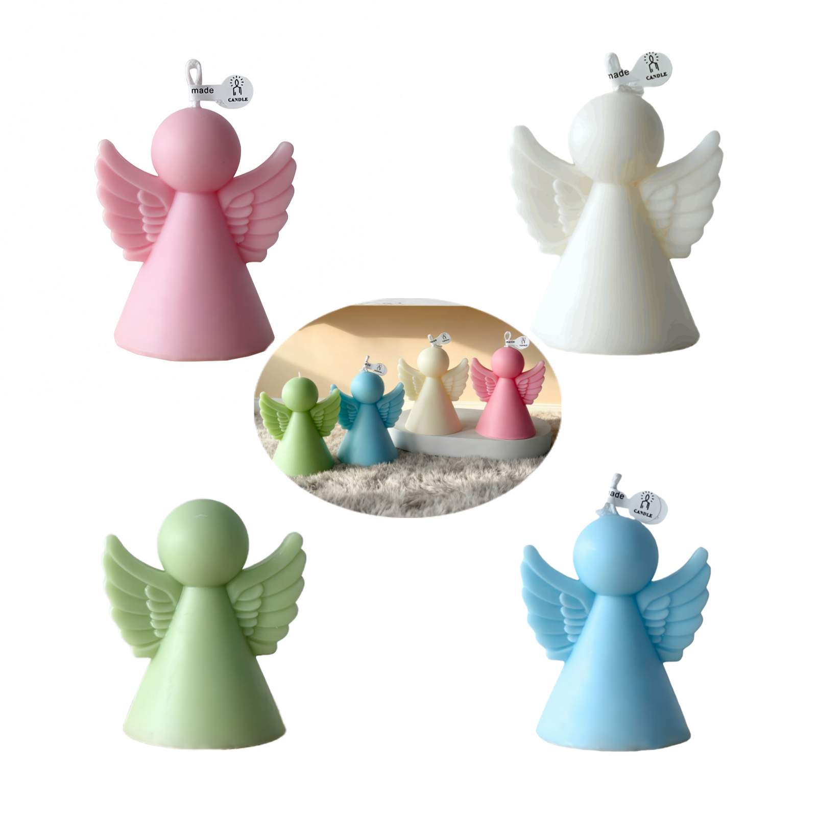 Angel Aromatherapy Candle Set - 4 Pack Handmade Scented Candles for Home Atmosphere Decor Romantic Gifts for Women Valentine s Day Mother s Birthday Christmas Holiday Present