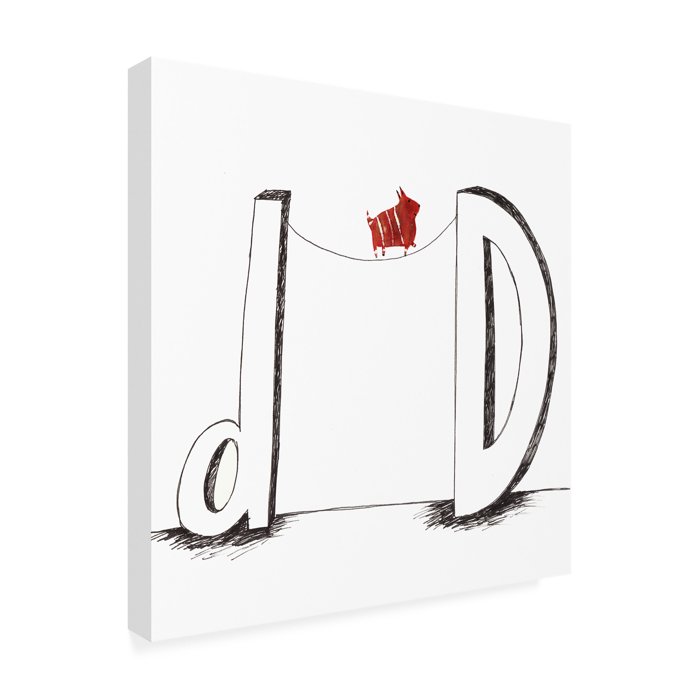Carla Martell 'D is for Dog' Canvas Art