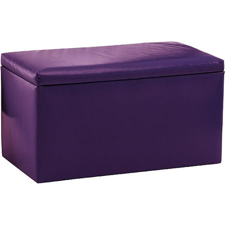 Vinyl Storage Bench, Grape