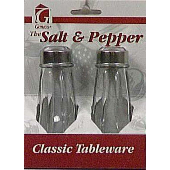 Lifetime Clear Glass Salt and Pepper Set - Shaker Set - 2 Piece