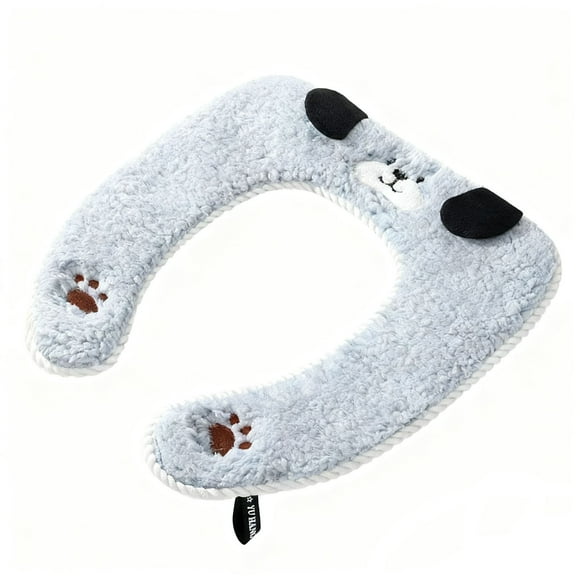 Decoración del hogar, alfombrilla de inodoro, cojín para asiento de inodoro, funda impermeable para inodoro doméstico, funda gruesa para asiento de inodoro de invierno para perros.