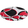 thumbnail image 5 of Red Grey Black Geometric Art Modern Abstract Round Carpet Circle Rug Outdoor Patio Area Rug Washable Large Area Rugs Hallway Room Decor Fitness Mats, 5 of 8
