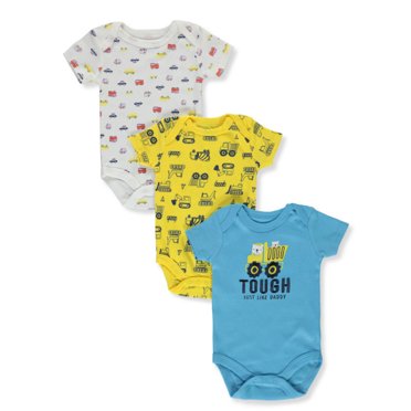 Big Oshi Baby Boys' 3-Pack S/S Bodysuits - blue/multi, 3 - 6 ...