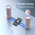 thumbnail image 3 of RIENOK Altavoz Bluetooth portátil 30W Doble emparejamiento Estéreo inalámbrico verdadero Sonido HD IPX7 Impermeable Ducha deportiva al aire libre Altavoz inalámbrico Bluetooth 5.3 para fiesta en casa, 3 of 5