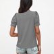 thumbnail image 4 of Camisas de Manga Corta para las Mujeres Casual Color Sólido Cuello Redondo Blusa, Poliéster Ligero Primavera Y Verano Superior, 4 of 6