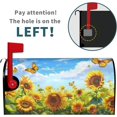 thumbnail image 5 of Flying Butterflies and Sunflowers Mailbox Covers Magnetic Standard Size,Spring Summer Floral Magnetic Mailbox Covers Mailbox Wraps Post Letter Box Cover for Holiday Outside Yard Decor 18"x21", 5 of 6