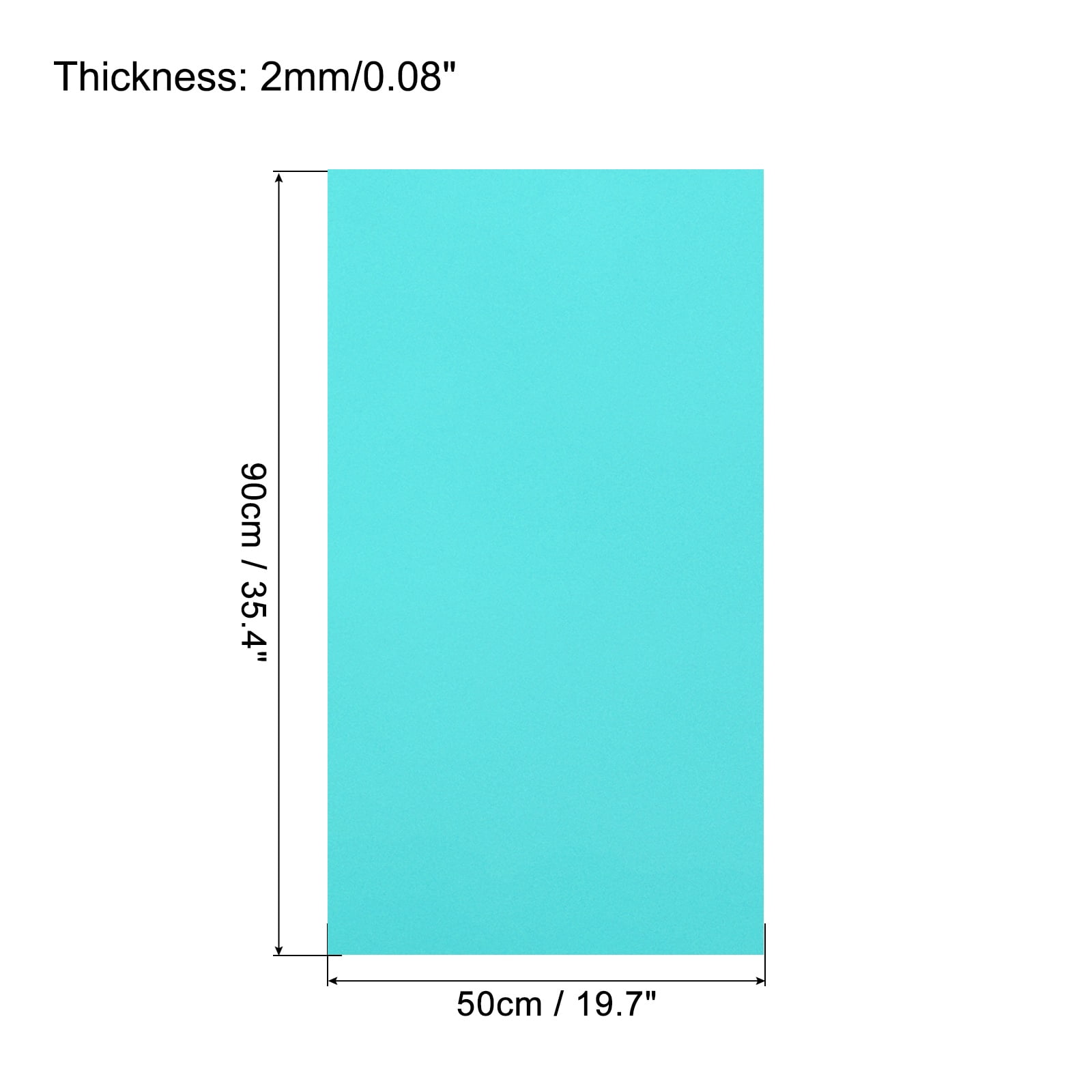 Uxcell EVA Foam Sheets Blue Green 35.4 Inch x 19.7 Inch 2mm Thick Crafts Foam Sheets for Costumes, Arts and Crafts Projects Pack of 5