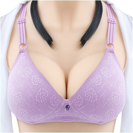 

Utoimkio Clearance Wirefree Minimizer Bras for Women Wirefree Comfort Breathable Full Coverage Bras Sexy Solid Underwire Everyday Underwear