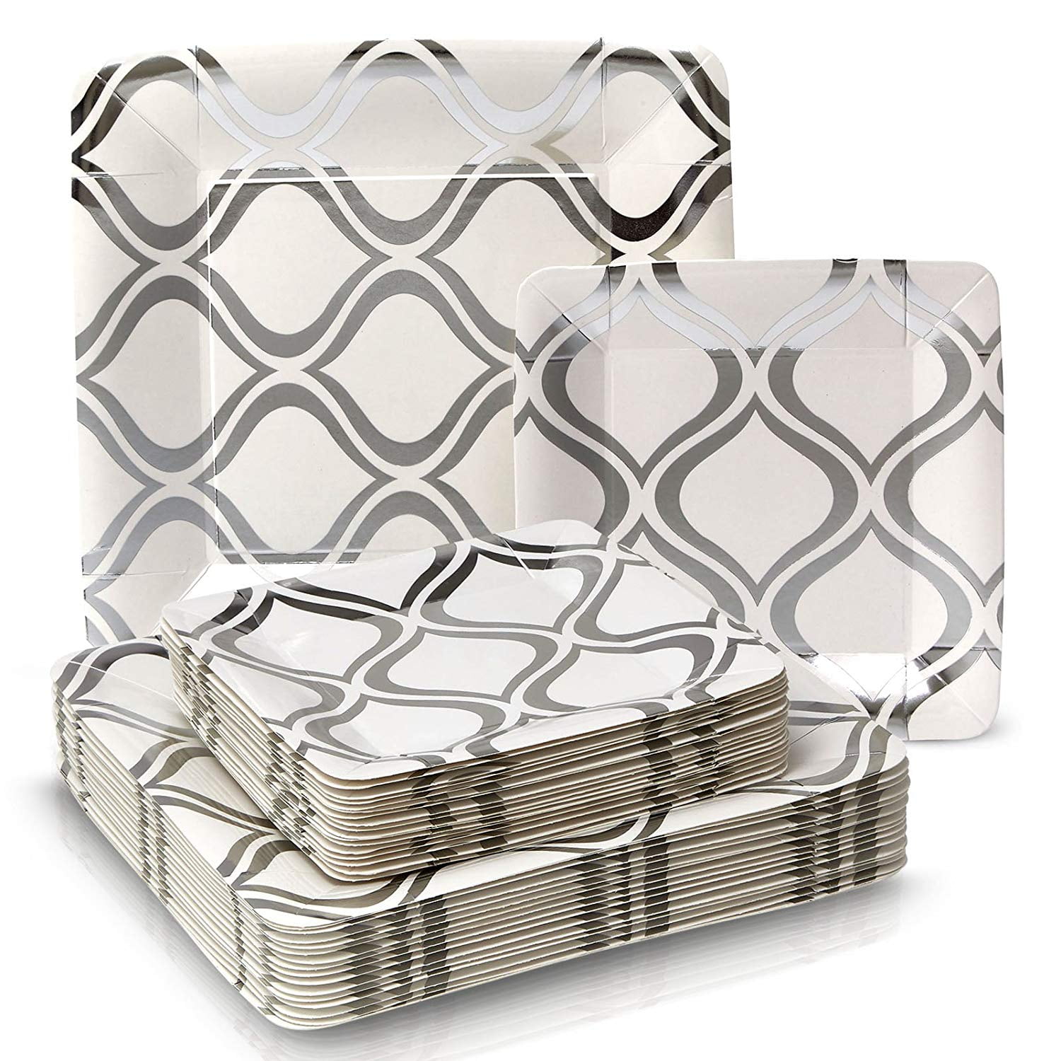 PARTY DISPOSABLE 36 PC DINNERWARE SET 18 Dinner Plates 18 Salad or