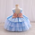 thumbnail image 4 of Toddler Girl Dress Sleeveless Tulle Flower Girl Dress with Bow Princess Party Birthday Wedding Pageant Gown for Kids Children, 4 of 4