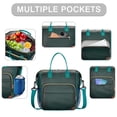 thumbnail image 2 of Mushroom Roomy Insulated Lunch Bags Large Lunch Box for WomenStylish & Functional Large Tote Adult Lunch Box for Travel Snacks, 2 of 7