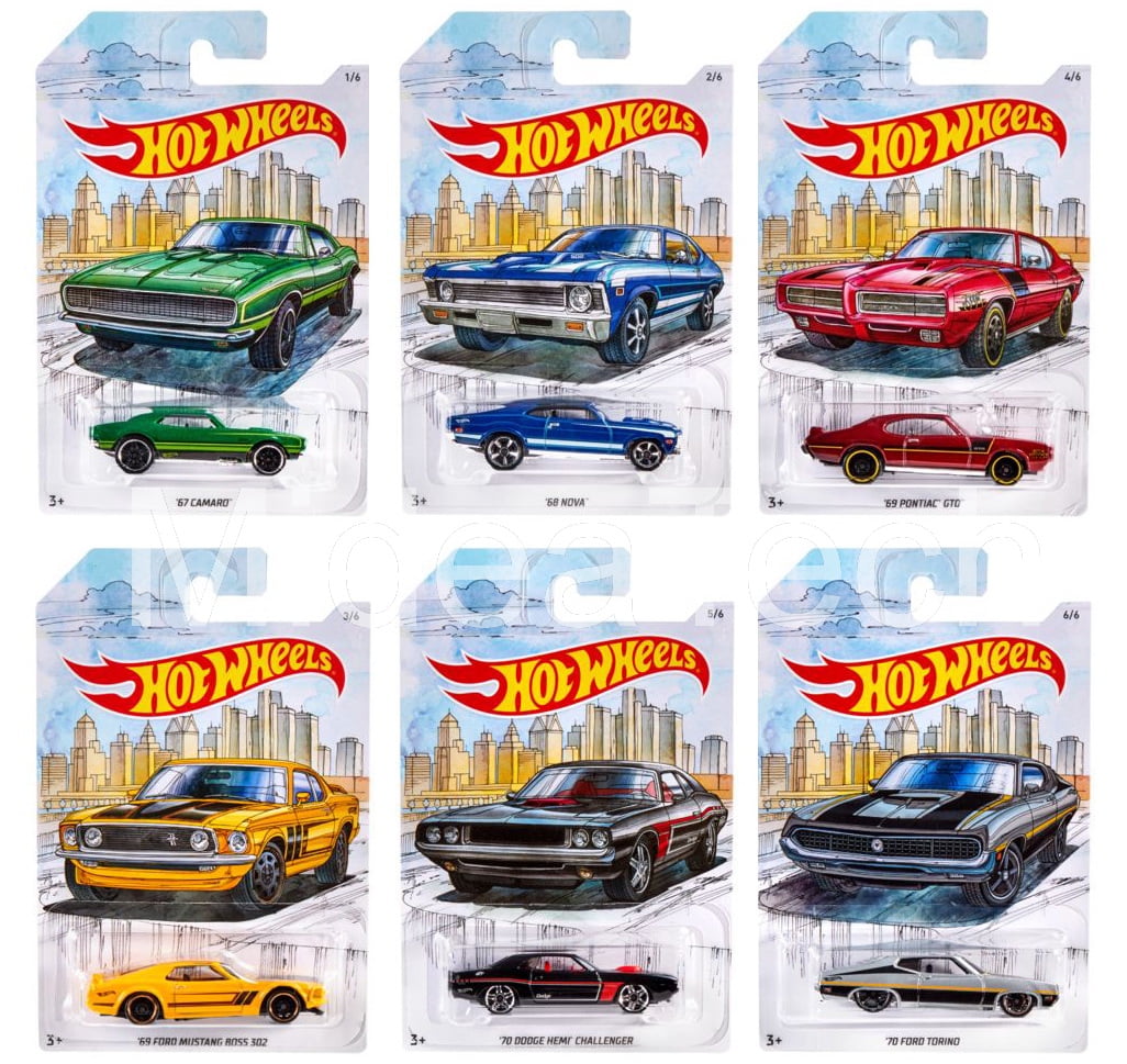 Lot of 6 Hot Wheels For the NEW and OLD collector MUSCLE CARS GRAB BAG 