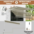 thumbnail image 4 of MEETWARM 9.8'x 8.2' Patio Awning Retractable Awning Cover for Sunshade Shelter, Outdoor Patio Canopy with Manual Crank Handle/Water-Resistant 280g/m² Polyester for Patio, Balcony, Yard, Beige, 4 of 7