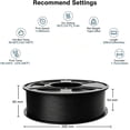 thumbnail image 7 of ouhos Silk PLA Filament 1.75 mm for 3D Printer, Metal-Like Shiny Consumables, Dimensional Accuracy +/- 0.02 mm, 1 KG, Metallic Black Silk Filament, 7 of 7