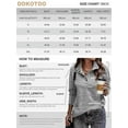 thumbnail image 5 of DOKOTOO Sweatshirts for Women Lightweight Long Sleeve Half Button Pullover Tops Casual Loose Fall Sweatshirt with Pocket, 5 of 11