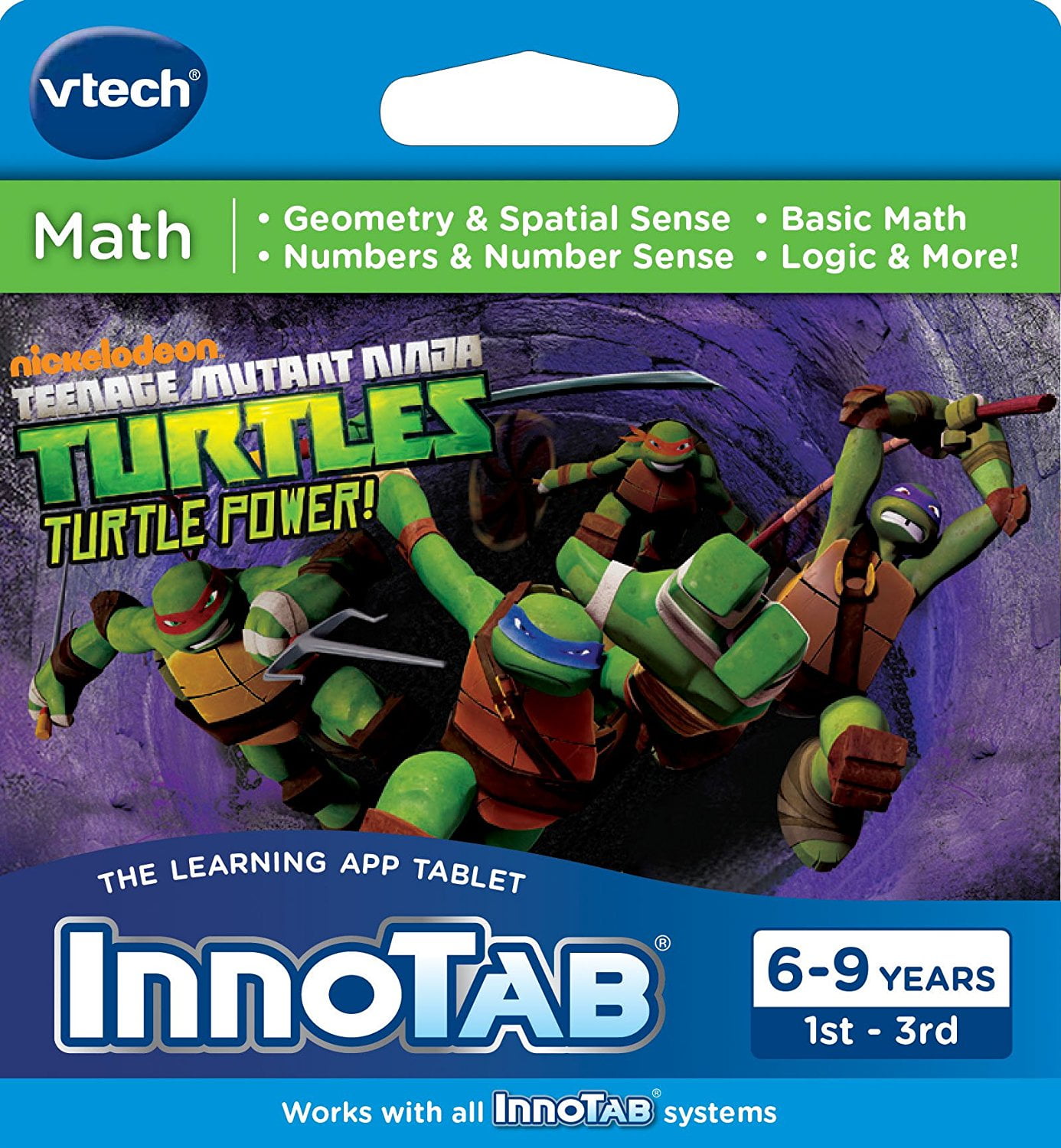New! Vtech Innotab Game Teenage Mutant Ninja Turtles Match age 6-9 grades 1-3 