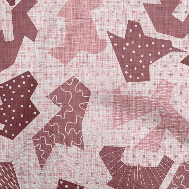 oneOone Rayon Brown Fabric Abstracts Sewing Material Print Fabric By The Yard 56 Inch Wide