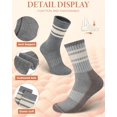 thumbnail image 5 of CoCoMangos Striped Crew Socks for Women, Cotton Retro Novelty Tube Socks Athletic Casual Fun Sock 4 Pairs, Size 5-10, 5 of 7