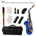 thumbnail image 2 of Eb Alto Saxophone Brass E Flat Sax 802 Key Type Woodwind Instrument with Cleaning Rod Cloth Gloves Strap Padded Case, 2 of 6