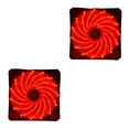 thumbnail image 2 of Injueey 120mm LED Ultra silencioso computadora PC ventilador con cubierta 15 LEDs 12V Cpu disipador de calor enfriador ventilador de rojo 12cm 2piezas, 2 of 6